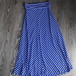 Small blue and white maxi skirt